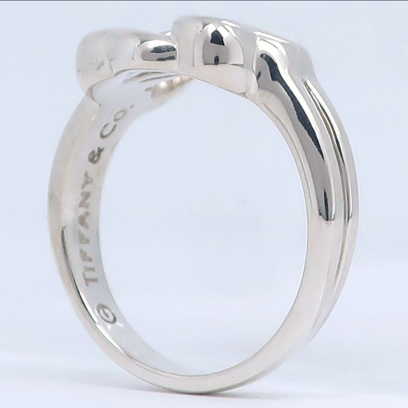 Tiffany & Co Triple Heart Silver 925 Size 11 Ladies' 4.2g Ring