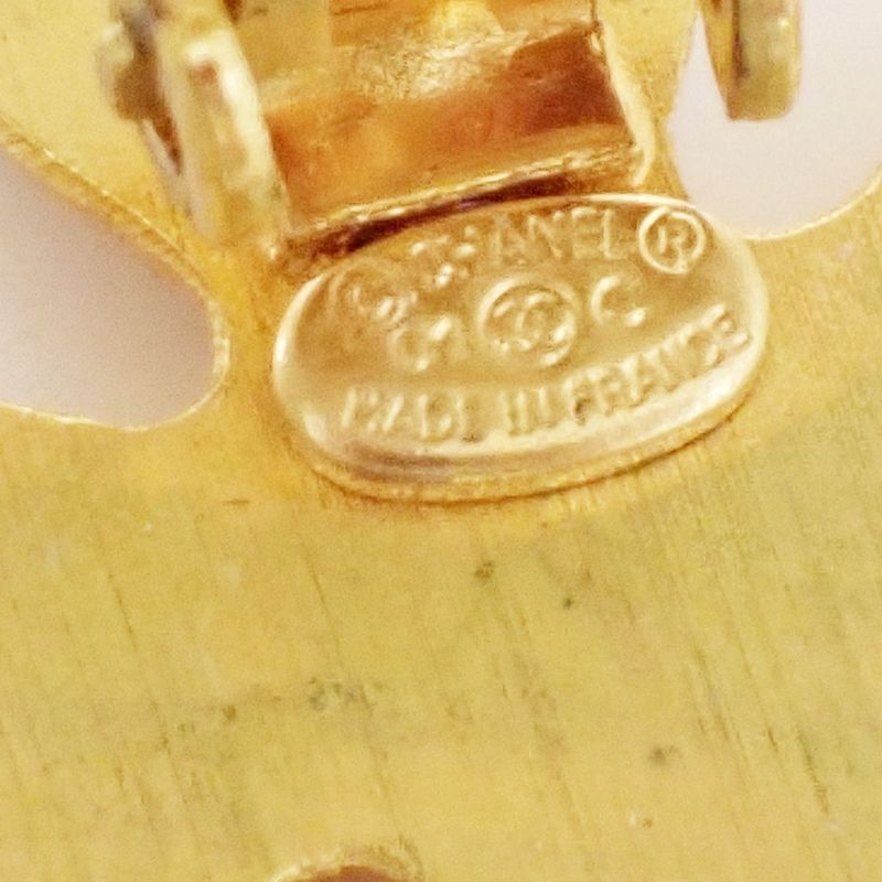 Chanel Earrings CC Gold Stones Flower 86fa446