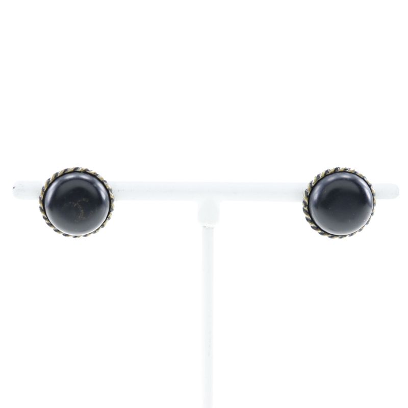 Chanel Coco Mark Metal Black 00A Ladies 2.6g Earrings