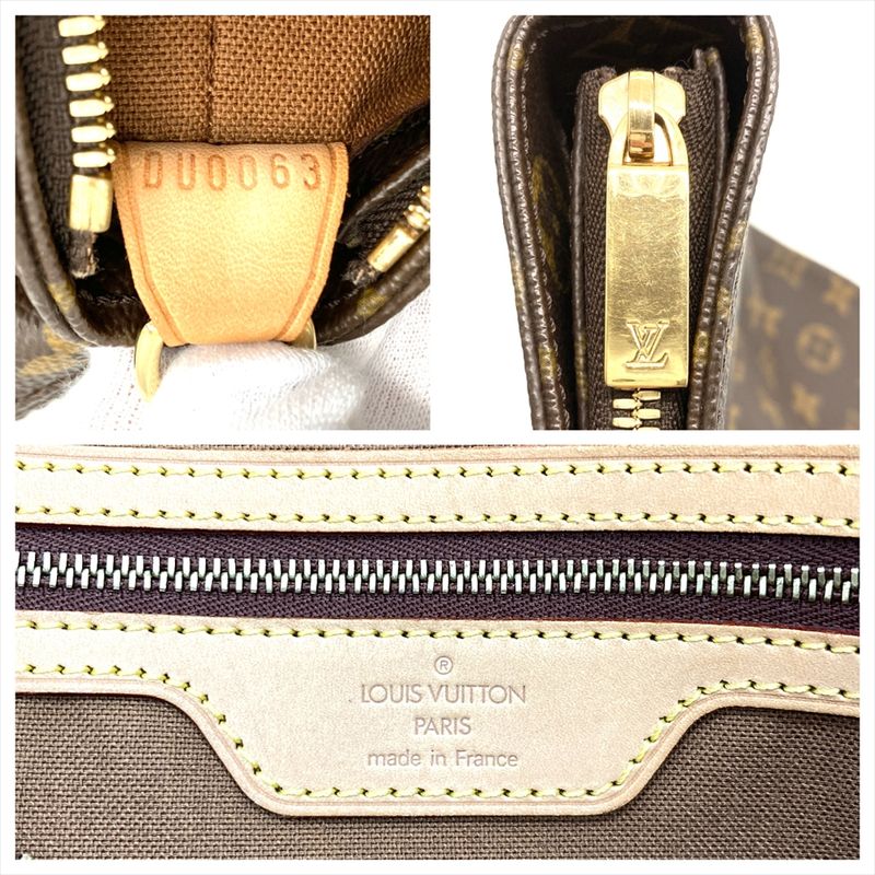 Louis Vuitton Cabas Mezzo Shoulder Bag Monogram Canvas M51151 Brown Gold