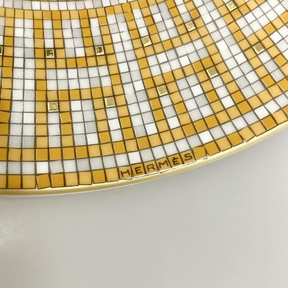Hermes Like Tableware Mosaic 24 Gray X Orange X Multi Plate X 2 Pieces / Large