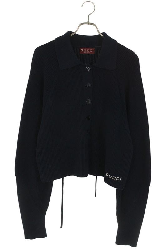 Gucci 786464 Xkd2s Cropped Half Button Knit Women's L