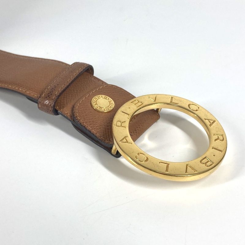 Bvlgari Logo Leather Beige