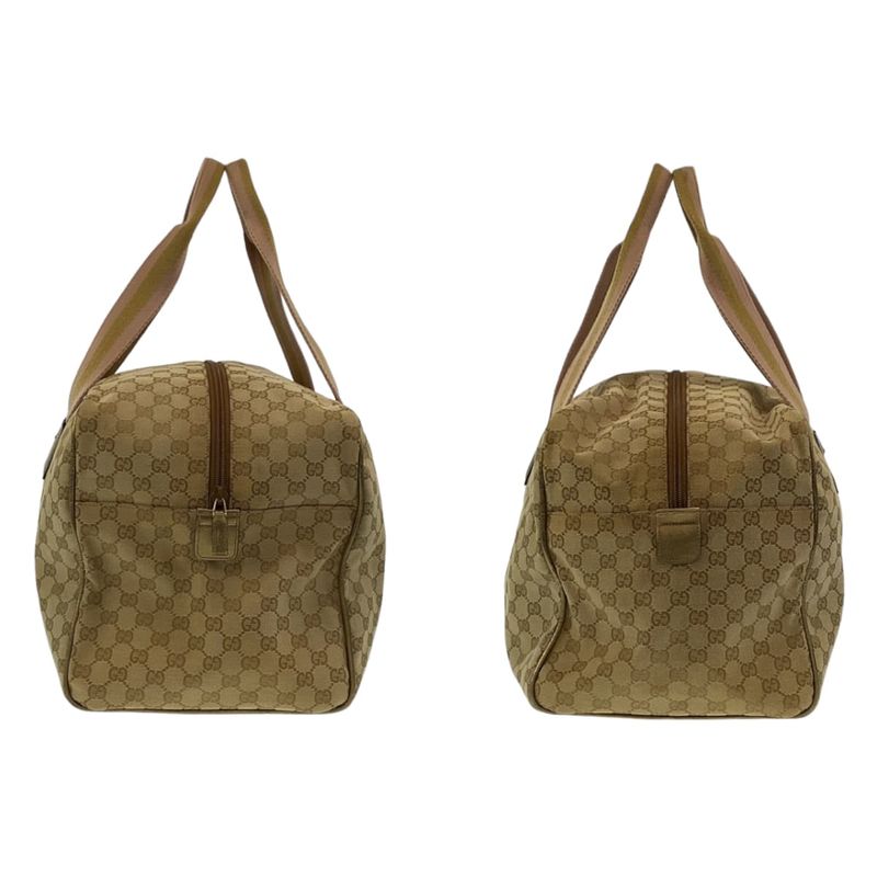 Gucci Sherry Line Beige Multicolor GG Canvas 153240 Boston Bag Unisex Men's