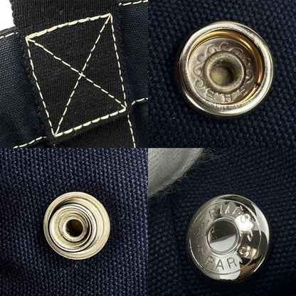 Hermes Handbag Tote PM Deauville Canvas Navy Casual Women Men Hermes