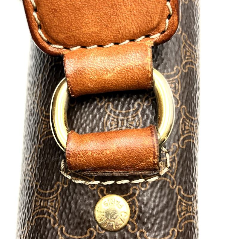 Celine M94 Handbag Macadam PVC Leather Brown With Charm Women Men Fashion