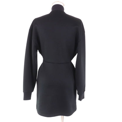 Prada 2023 P3k43 Jersey Dress With Triangle Charm Black 36 Made In Italy