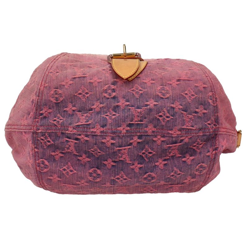 Louis Vuitton Sunshine M93183 Monogram Denim Ladies Handbag Rose Excellent
