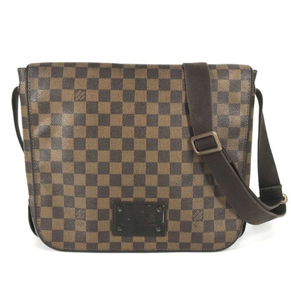 Louis Vuitton Shoulder Bag Brooklyn MM N51211 Damier Canvas Ebène Brown