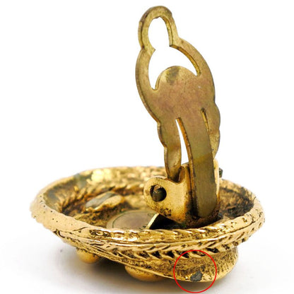 Chanel Coco Mark Vintage Gold Plated Ladies 15.8g Earrings