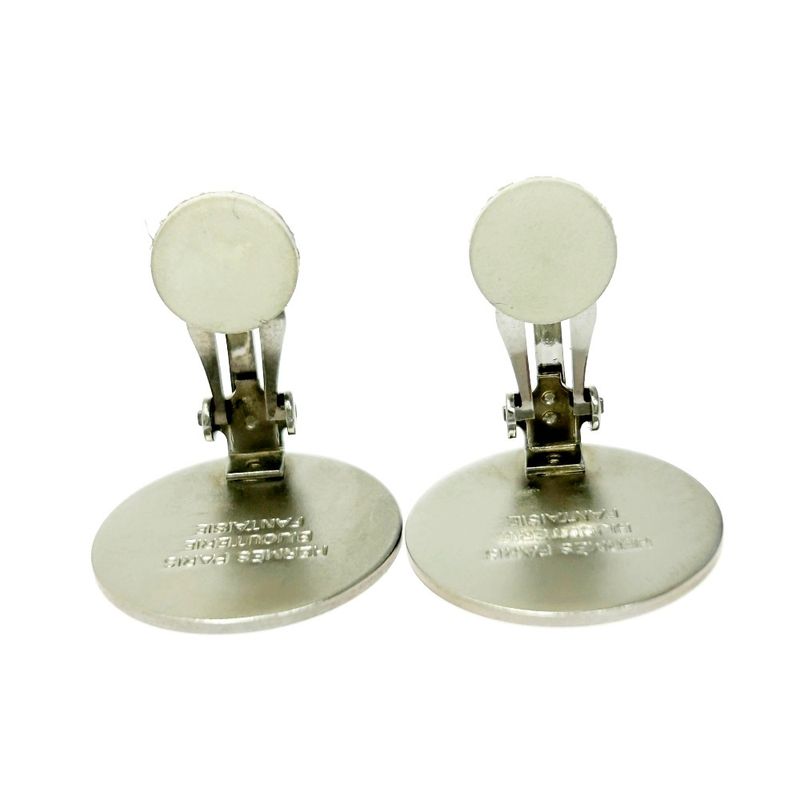 Hermes Metal Serie Earrings Ladies Silver 386962 Earrings