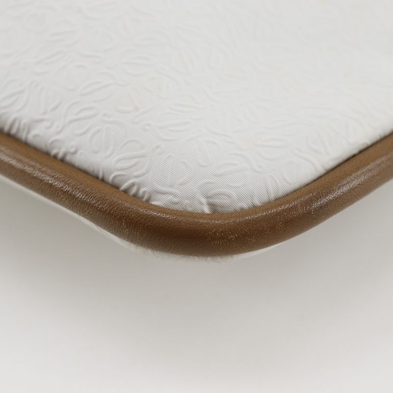 Loewe Anagram Pvc×leather White Unisex Shoulder Bag