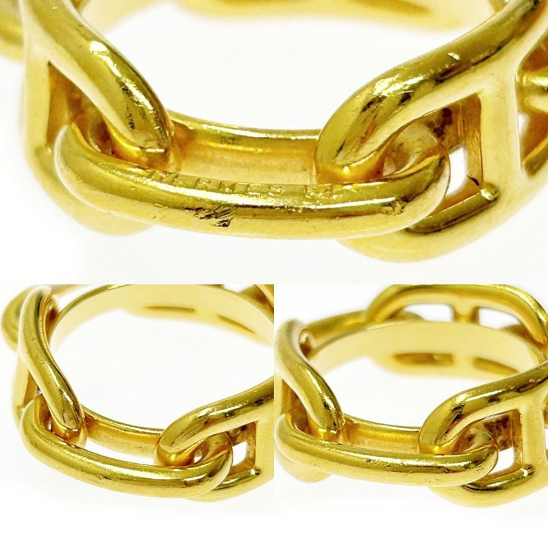 Hermes GP Chaine D'ancre Scarf Ring Ladies Gold 364059 Scarf Ring