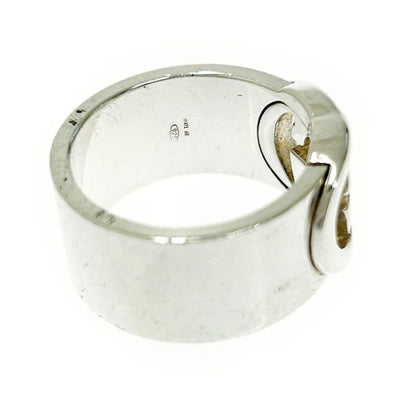 Gucci Silver Interlocking G Wide Ring 10.0g 925 Engraved 365503 Ring