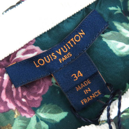 Louis Vuitton 19AW Cotton Silk Floral Pattern Ruffle Lace Long Sleeve Blouse