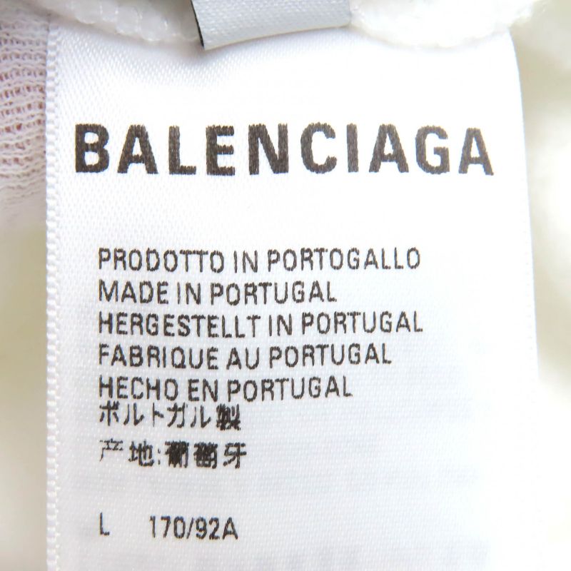 Balenciaga 21AW 651799 100% Cotton Lgbtq Logo Rainbow Embroidery Oversized