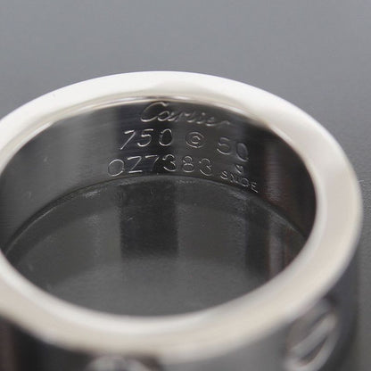 Cartier Love Ring Black Sapphire No 9.5 750 18K White Gold Box And Paper