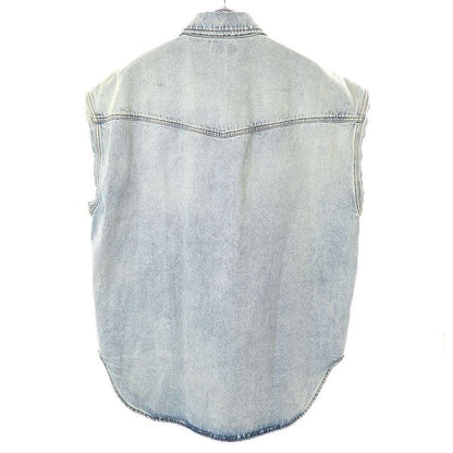 Balenciaga 22ss Oversize D Western Denim Vest 697785 Tdw14 Indigo S