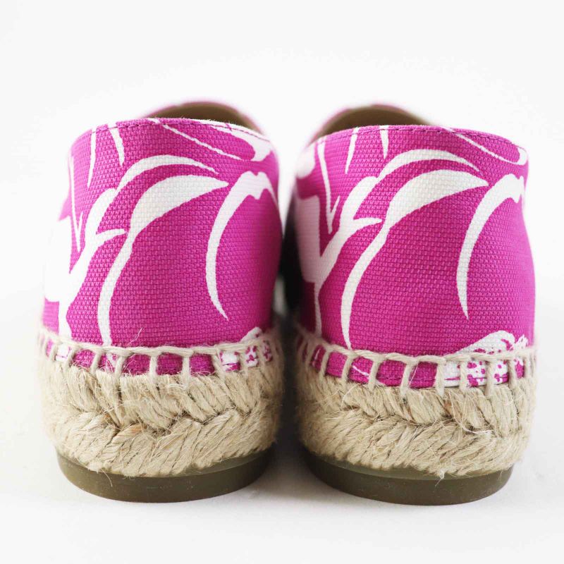 CHANEL G30898 Coco Mark Pattern Espadrilles Canvas Jute Purple 36 With