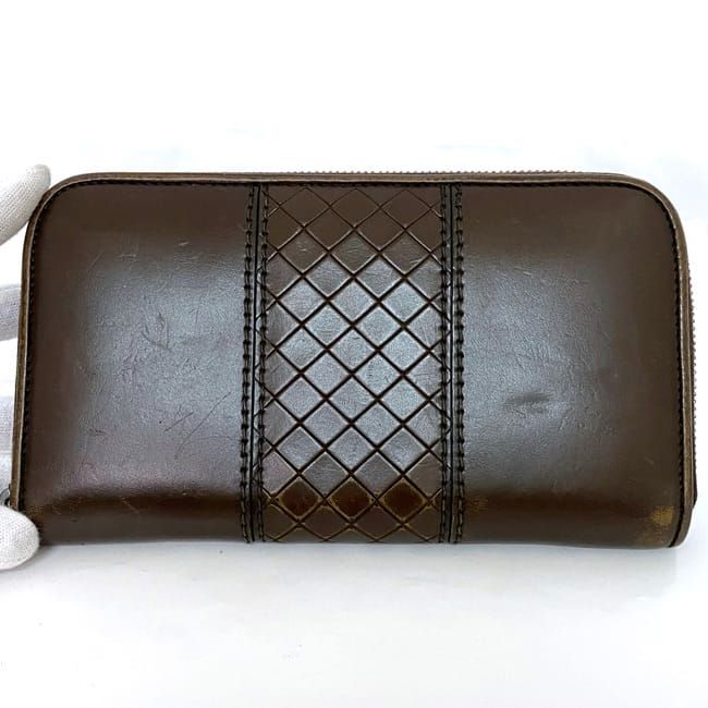 Bottega Veneta Round Zipper Long Wallet Ec22288 Brown