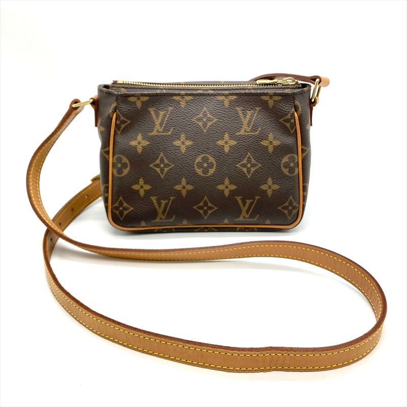 Louis Vuitton Viva Cité PM Shoulder Bag Monogram Canvas M51165 Brown Gold