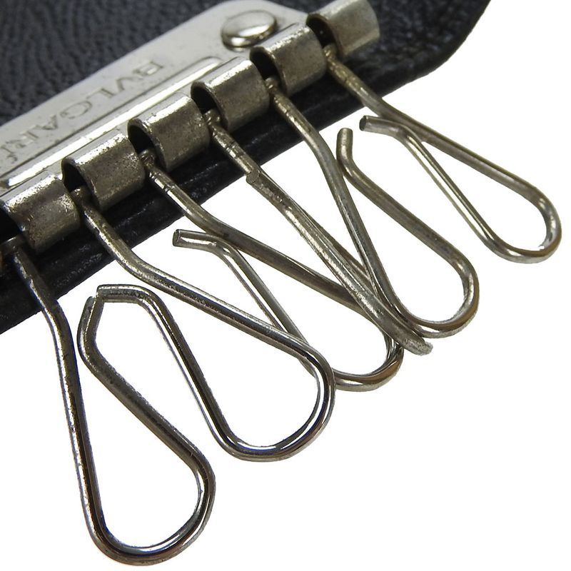 Bulgari Key Case Leather Black - 6 Rings Bvlgari