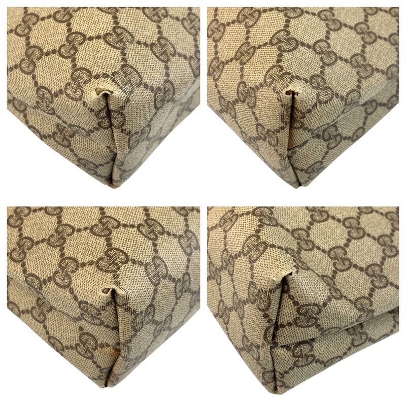 Gucci Vintage Sherry Line Old Gucci GG Supreme Canvas Tote Bag Shoulder Bag