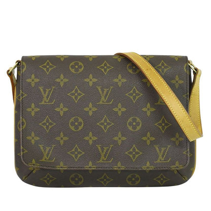 Authentic Louis Vuitton LV Musette Tango Short Monogram Shoulder Bag Brown