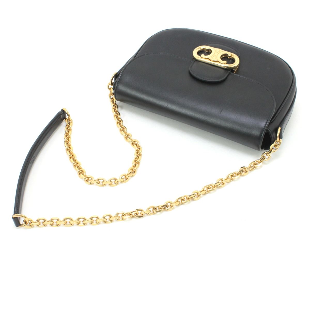 Celine Triomphe Chain Shoulder Bag Black