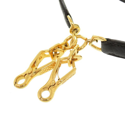 Hermes Kelly Strap Taurillon Cles Mance Black Gold Hardware Shoulder Strap