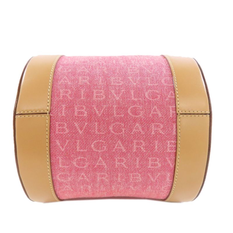 Bvlgari Logomania Handbag Canvas Leather Women