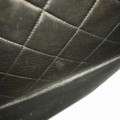 Chanel Shoulder Bag Matelasse Lambskin Black Gold Hardware Women