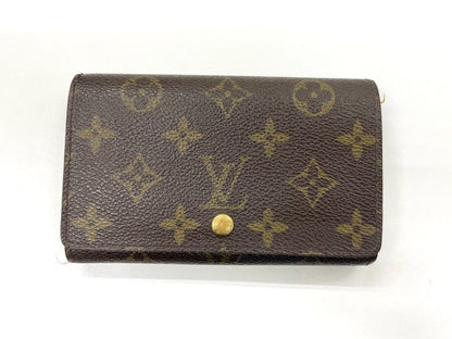 Louis Vuitton Monogram Porte Monet Vieux Trésor M61730 Foldable Wallet L-shaped