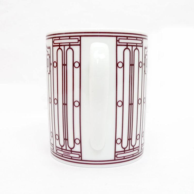 Hermes Mug H DECO Red White Ceramic Tableware Accessories Others