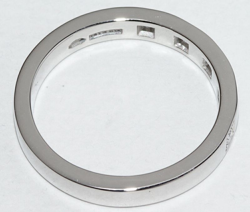 Bulgari Pt950 Ring 5p Of Diamonds (017ct) Marry Me Wedding Ring 3mm (012in)