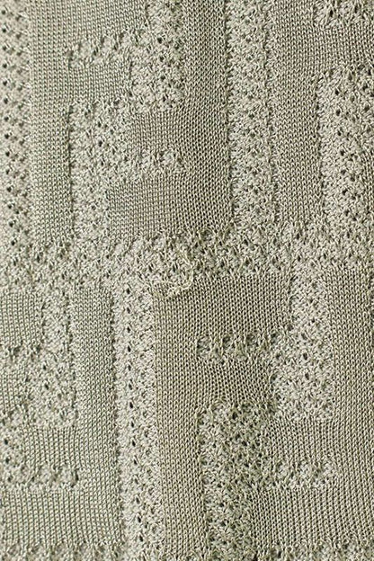 Fendi Fzq598 ABWQ Zucca Pattern Knit Long Skirt Women 38