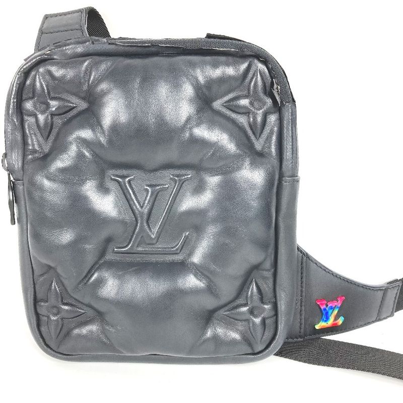 Louis Vuitton Shoulder Bag Asymmetrical Sling Bag M68773 Leather Black