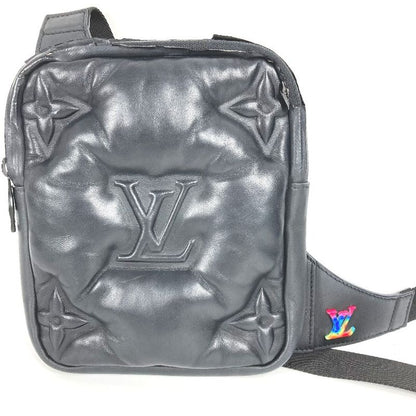 Louis Vuitton Shoulder Bag Asymmetrical Sling Bag M68773 Leather Black