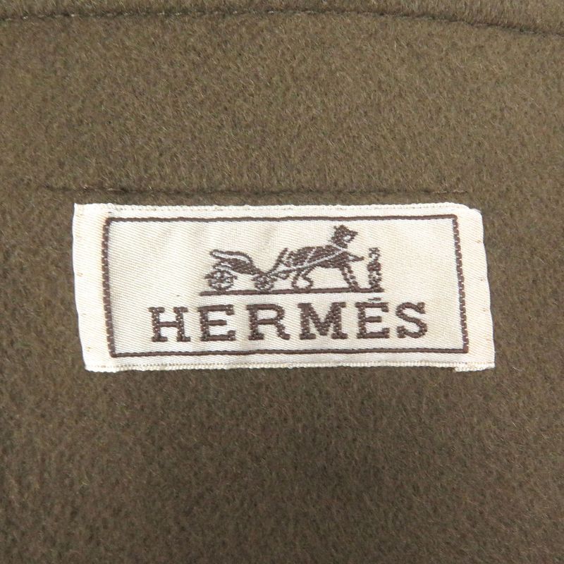 Hermes 19AW 100% Cashmere Long Coat Chester Coat Brown 48 With Hangers Made In