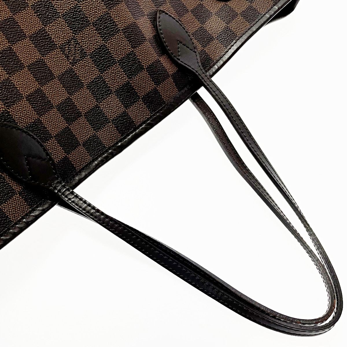 Louis Vuitton Damier Neverfull N41358 Ebene Tote Bag Women's Gold Hardware