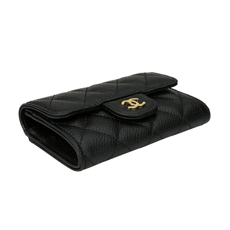 Chanel Card Case Porte-cartes A Rabat Classique Noir Black