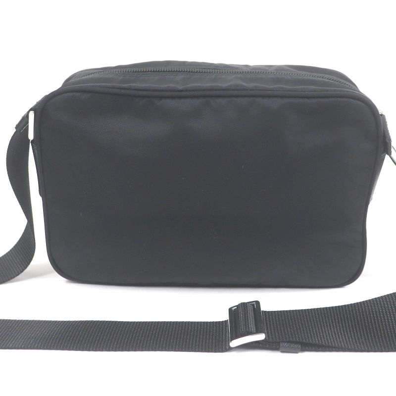 Prada 1bc167 Re-nylon Triangle Logo Triangle Plate Shoulder Bag With Pouch