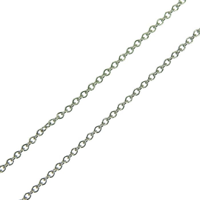 Tiffany & Co Open Circle Mini Diamond Necklace Pt950 Platinum Diamond 40.5cm
