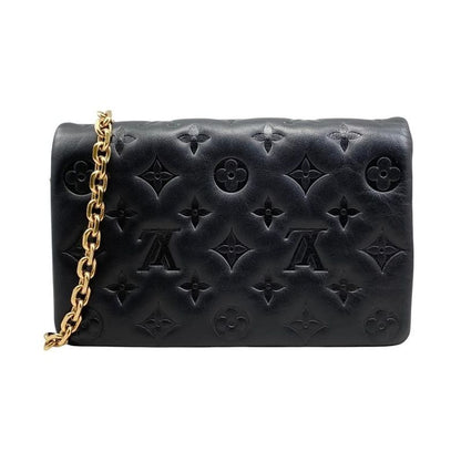 Louis Vuitton Pochette Couss in M82116 Monogram Pattern Lamb Leather Noir Black