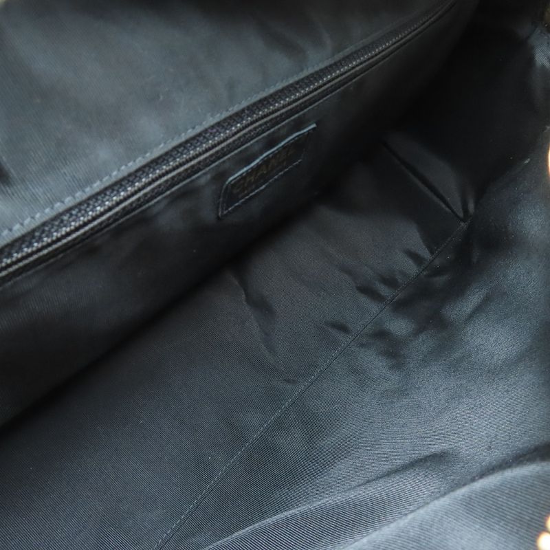 Chanel Matelasse Coco Mark Gold Hardware Boston Bag Grained Calfskin Women