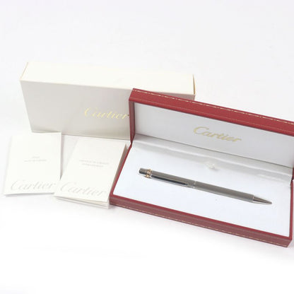 Cartier Trinity Hairline Twist Ballpoint Pen Silver With Box And Case Made In