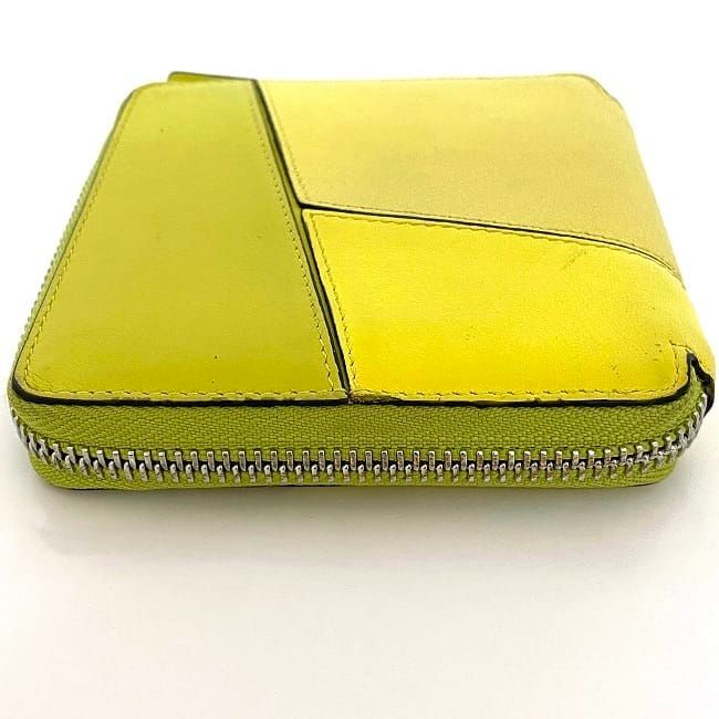 Loewe Round Zipper Fold Wallet Ec22962 Yellow