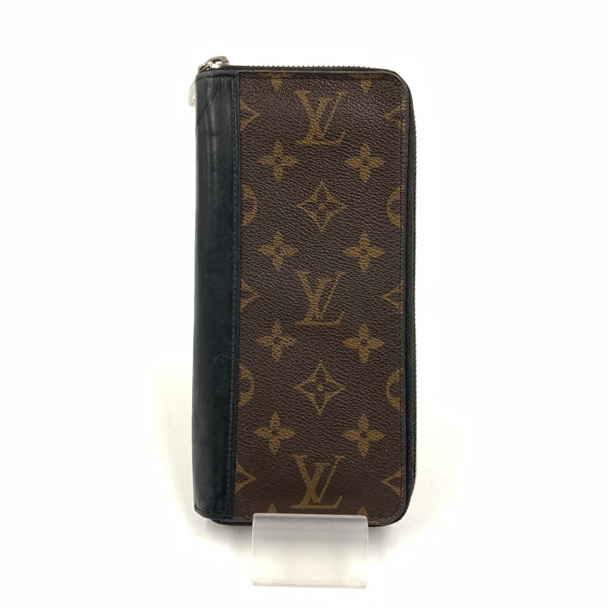 Louis Vuitton Monogram Macassar Zippy Wallet Vertical Round Zipper Long
