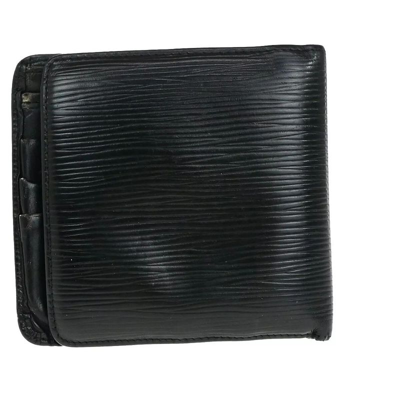 Louis Vuitton Bifold Wallet Epi Black Leather M63542 07bs052