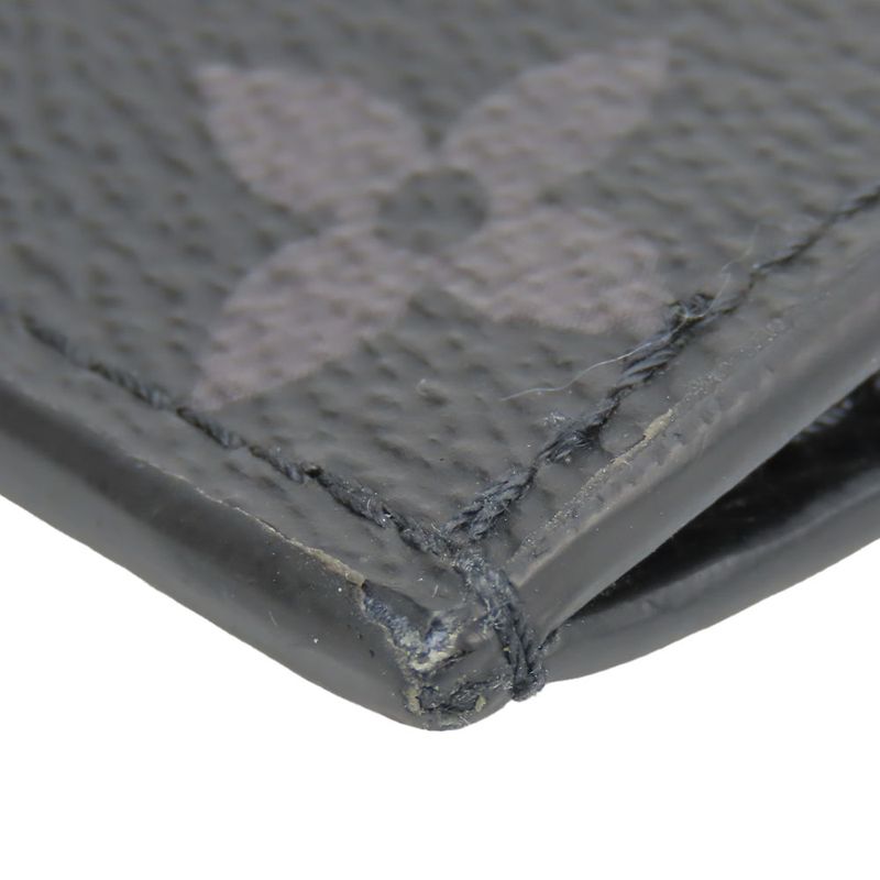 Louis Vuitton Coin Case Coin Card Holder M30271 Monogram Eclipse Taiga Llama